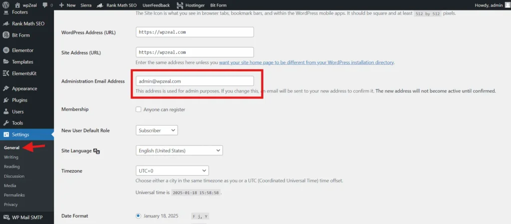 How to Change the WordPress Admin Email (Easy Steps) 3 change the wordpress admin email