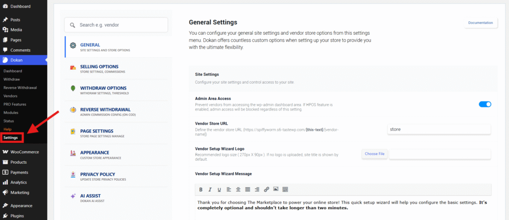 Building Your WordPress Multi-Vendor Marketplace: The Ultimate Dokan Guide 9 Dokan general setting
