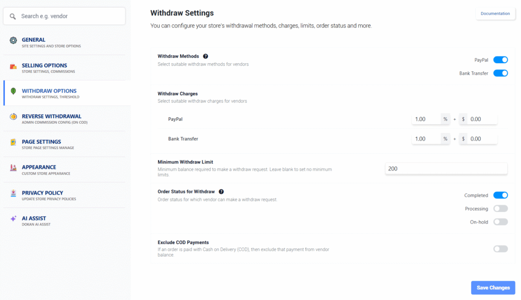Building Your WordPress Multi-Vendor Marketplace: The Ultimate Dokan Guide 12 Dokan withdrawal