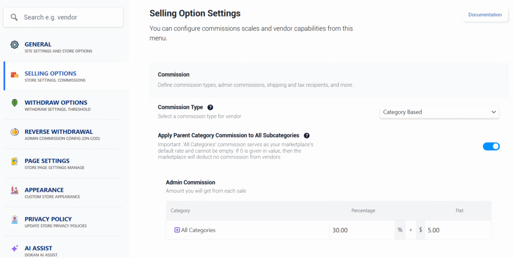 Building Your WordPress Multi-Vendor Marketplace: The Ultimate Dokan Guide 11 Selling option settings