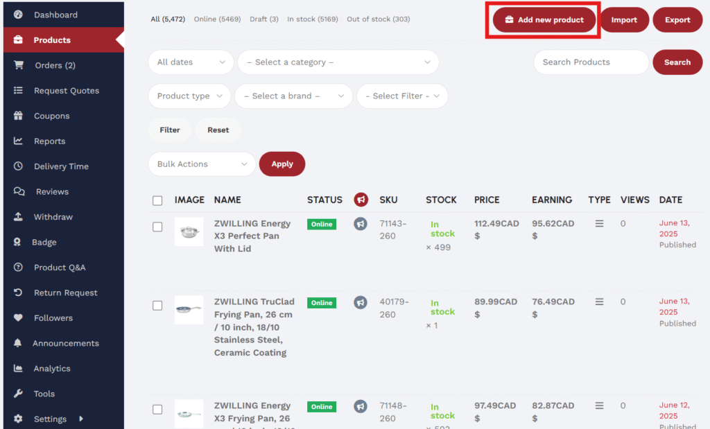 Building Your WordPress Multi-Vendor Marketplace: The Ultimate Dokan Guide 18 add new products