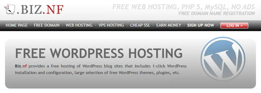 15 Best Free WordPress Hosting Services in 2025 (No Hidden Fees) 14 Biz.nf free hosting for wordpress