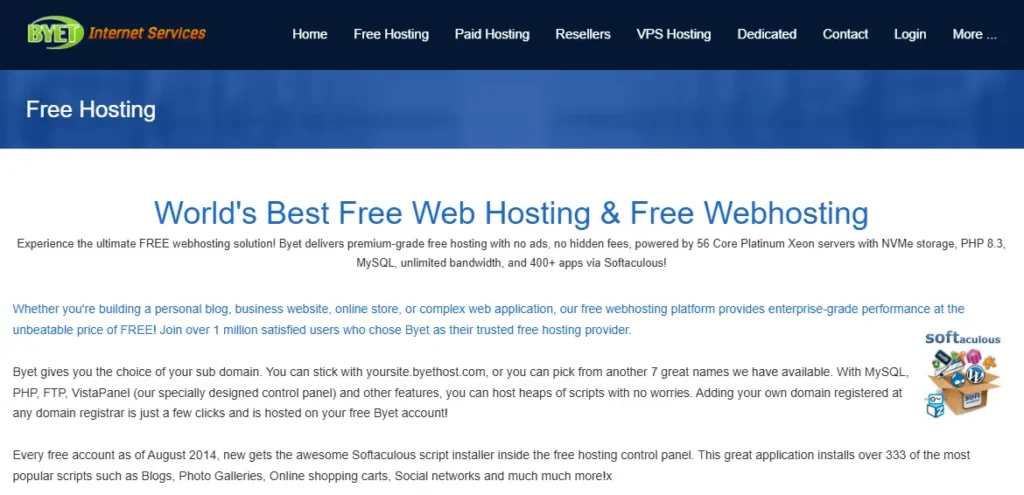 15 Best Free WordPress Hosting Services in 2025 (No Hidden Fees) 10 Byet.host free hosting