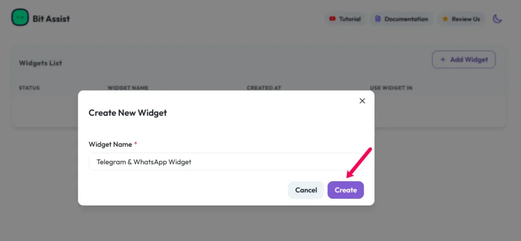 How to Add Free Floating Telegram & WhatsApp Chat in WordPress 5 Name the widget